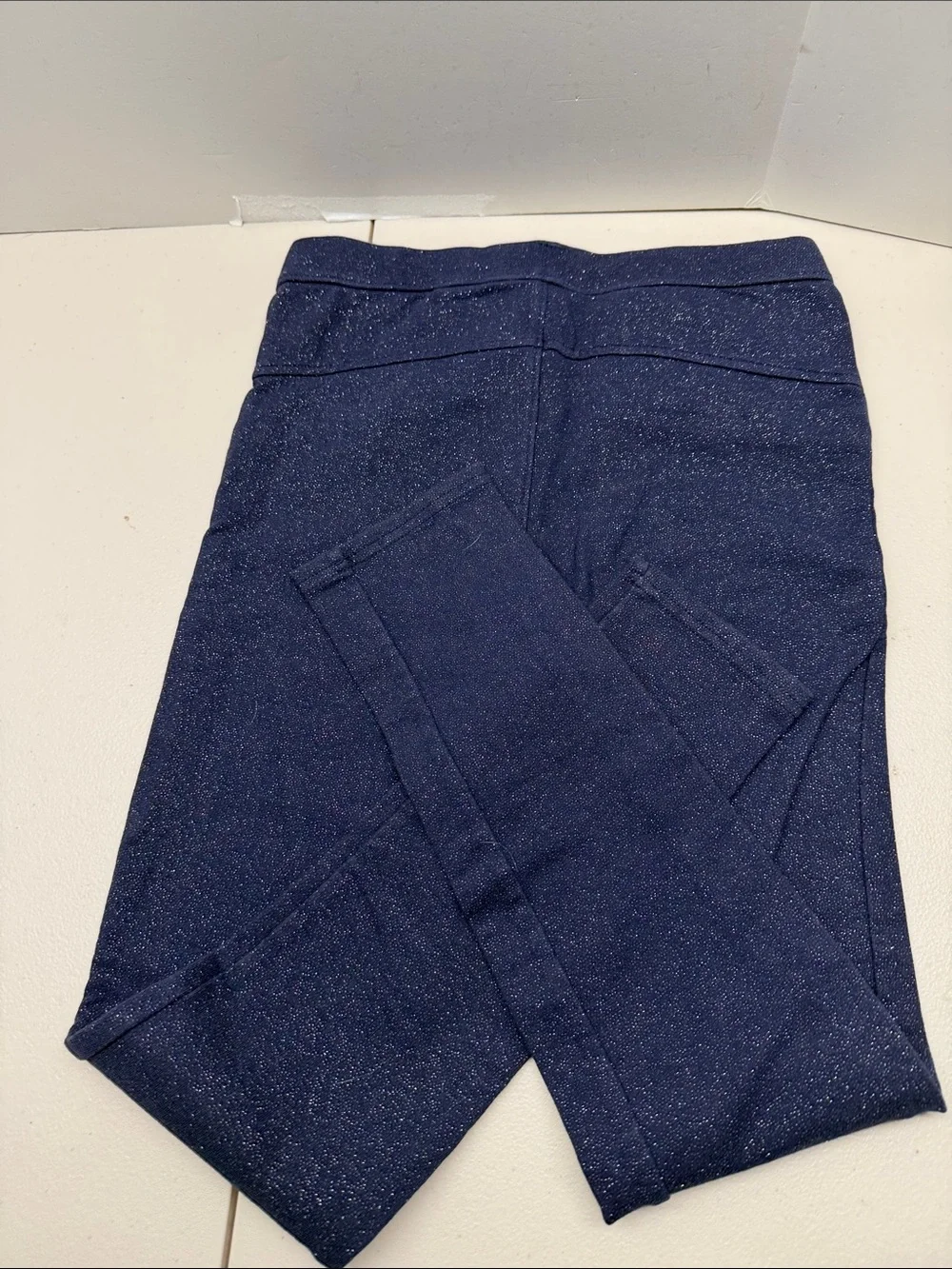 OshKosh B'gosh Navy Sparkle Leggings with Zip Accent. NWOT, size 10